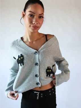 Madden Girl Scaredy Cat Cardigan Sweater